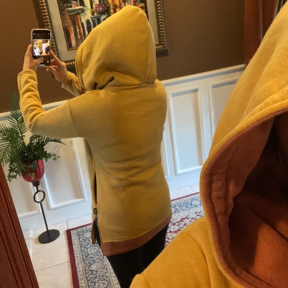 GRASSROOTS CALIFORNIA hoodie hooded sweatshirt w/ pockets, Heather gold, small - Picture 8 of 13